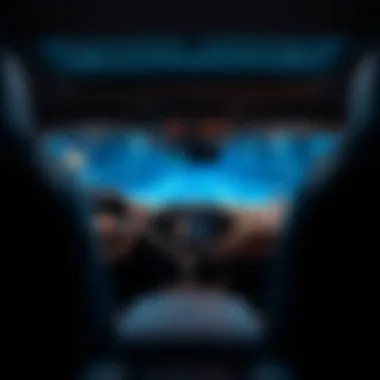 Interior view of a Toyota 4WD highlighting advanced technology