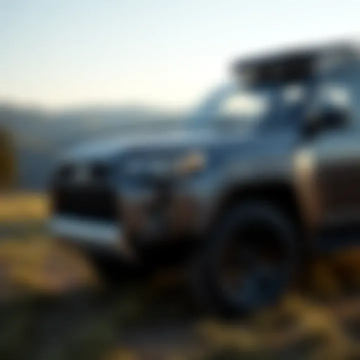 Comparison of different Toyota 4WD models in a scenic landscape