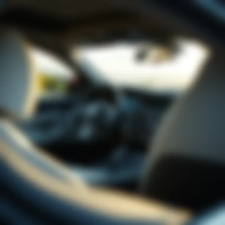 Luxury Interior of a Pre-Owned BMW A close-up of a used BMW interior showcasing luxury and comfort