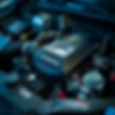 A close-up view of a Subaru engine highlighting maintenance aspects