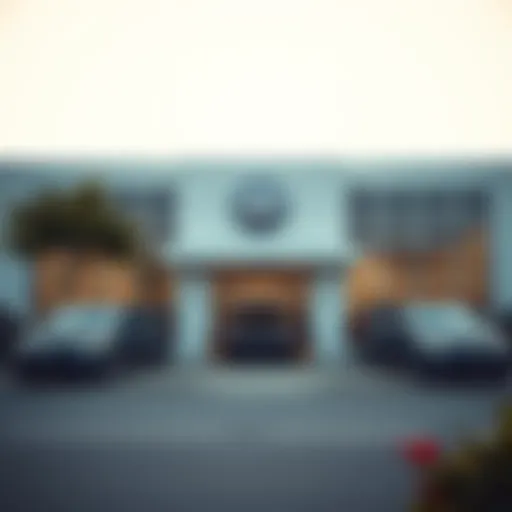 Volkswagen Dealership in Nanuet Front view of a Volkswagen dealership in Nanuet showcasing various models