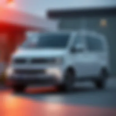 Modern Design of VW Electric Van Stylish VW electric van showcasing modern design elements