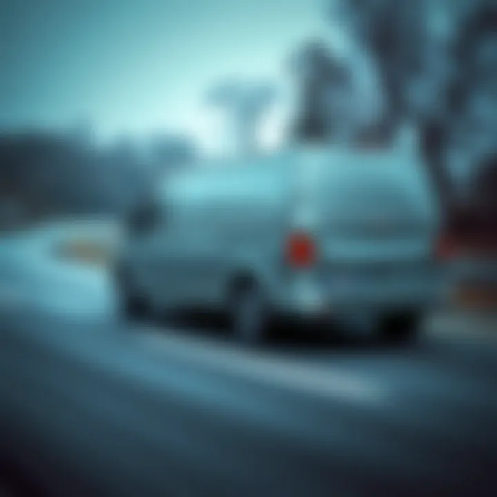 Performance of VW Electric Van on the Road VW electric van in action demonstrating performance on the road