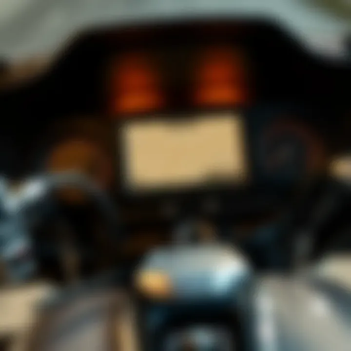 Close-up of the advanced dashboard features with navigational display