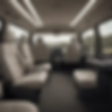 Interior view of a Ford business van highlighting spaciousness and functionality