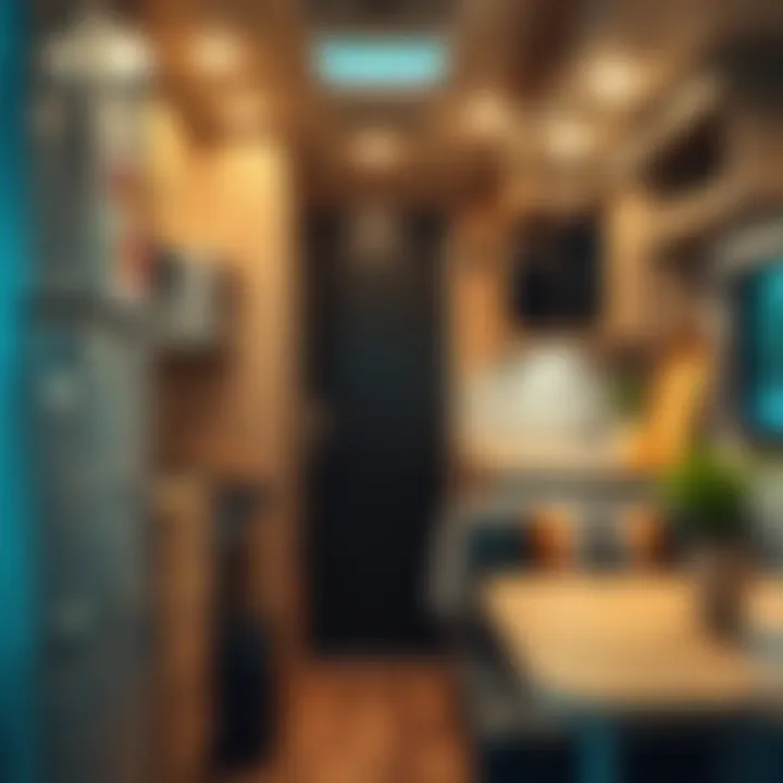 Kitchen Amenities and Storage in the Fun Finder X Camper Close-up of the Fun Finder X Camper's kitchen amenities and storage solutions