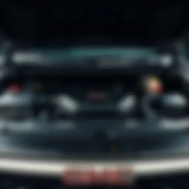 GMC Sierra 1500 5.3 V8 engine under the hood