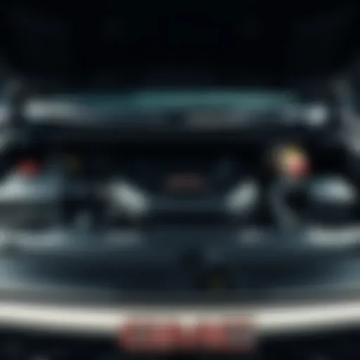 GMC Sierra 1500 5.3 V8 engine under the hood