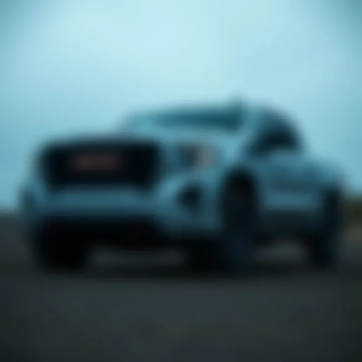 Exterior design of the GMC Sierra 1500 showcasing its rugged build