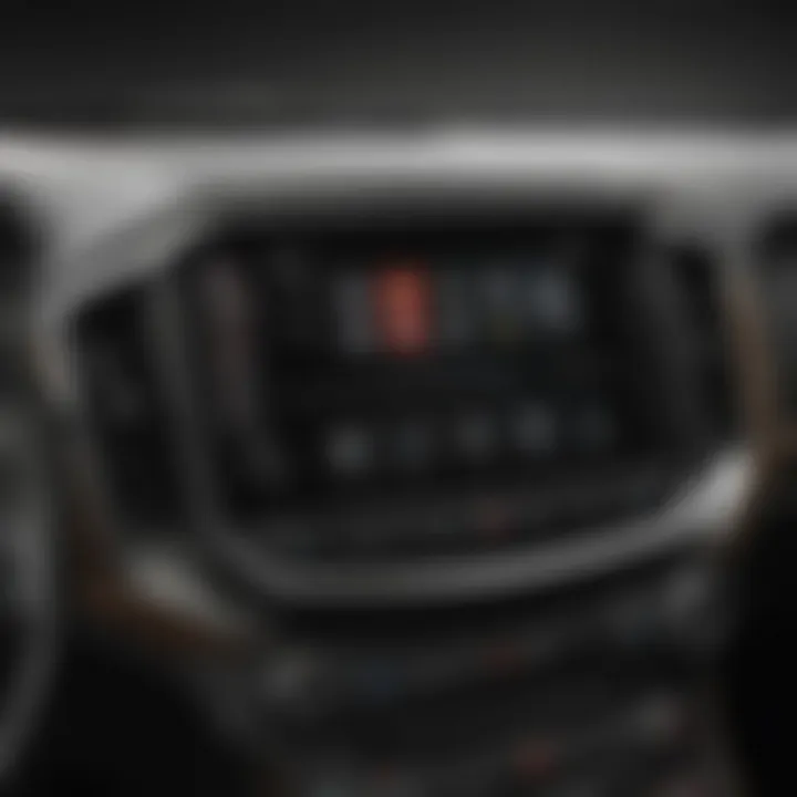 Close-up of GMC Yukon infotainment screen with device connectivity options