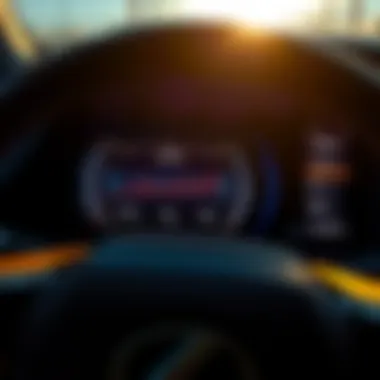 Performance Insights of the 2019 Hybrid Lexus SUV Performance metrics displayed on a digital dashboard