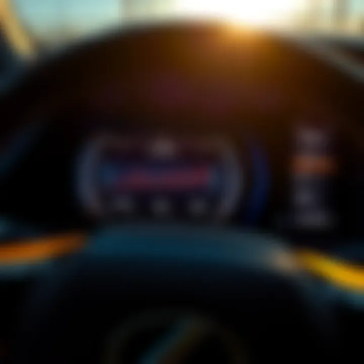 Performance Insights of the 2019 Hybrid Lexus SUV Performance metrics displayed on a digital dashboard