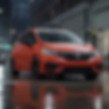 The 2018 Honda Fit Sport in action on the road demonstrating its agility and performance