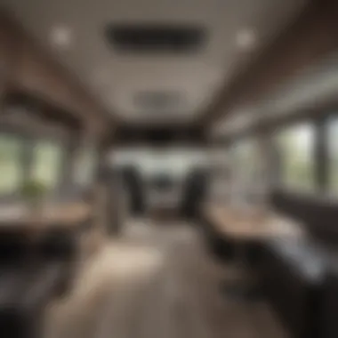 Interior layout highlighting the spacious living area of the Intruder motorhome