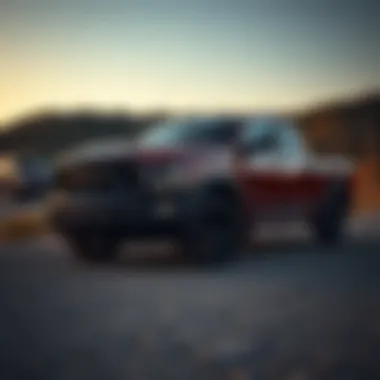 A robust Dodge Ram showcasing its features against a backdrop of Oak Ridge