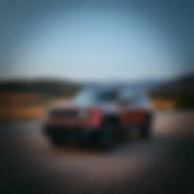 A striking Jeep model parked in a scenic Oak Ridge landscape