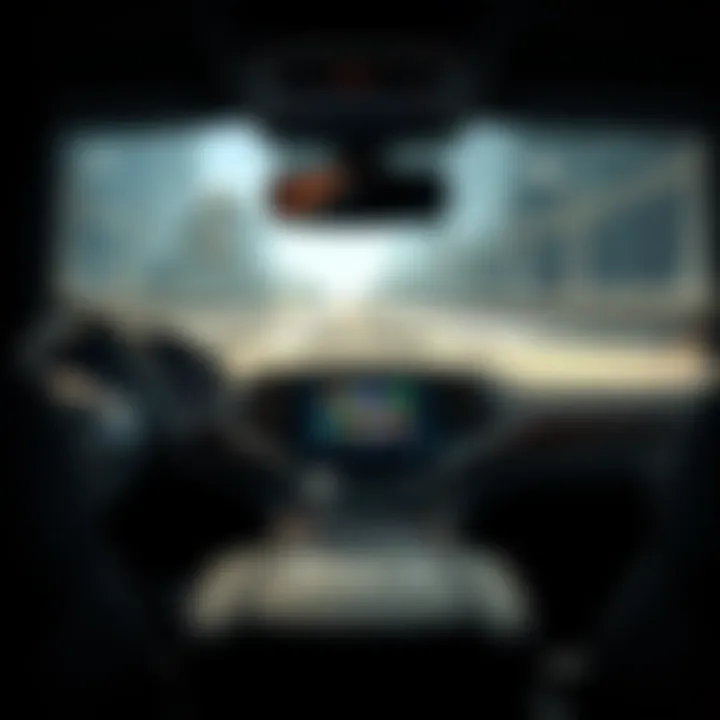 High-tech dashboard with advanced infotainment system