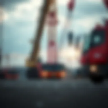 Kia cranes operating in a construction site