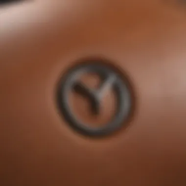 Close-up view of the texture and finish of Mazda Nappa leather