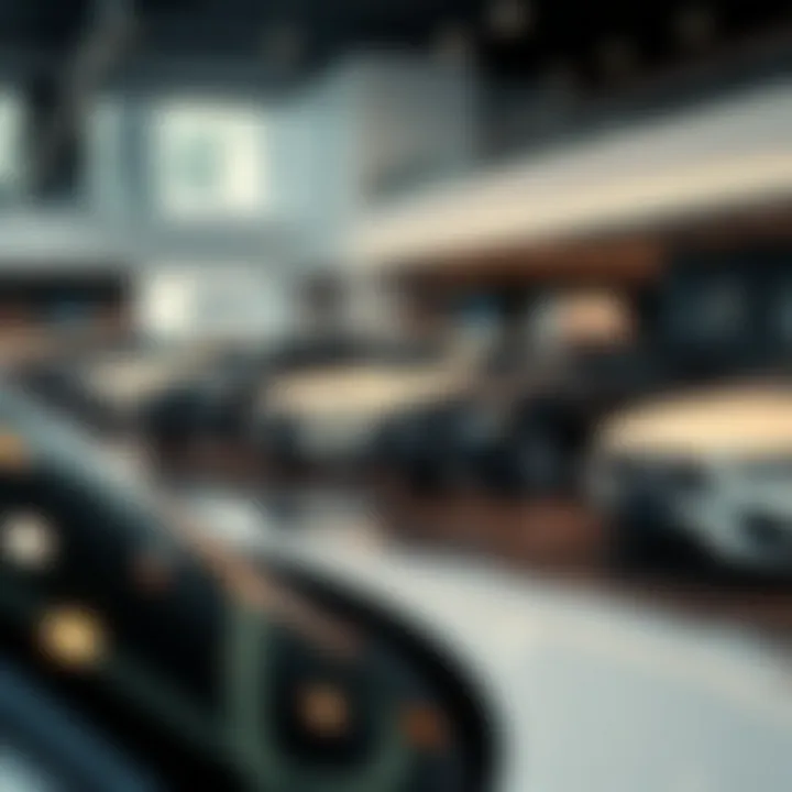 Showroom interior featuring an array of premium Mercedes-Benz models