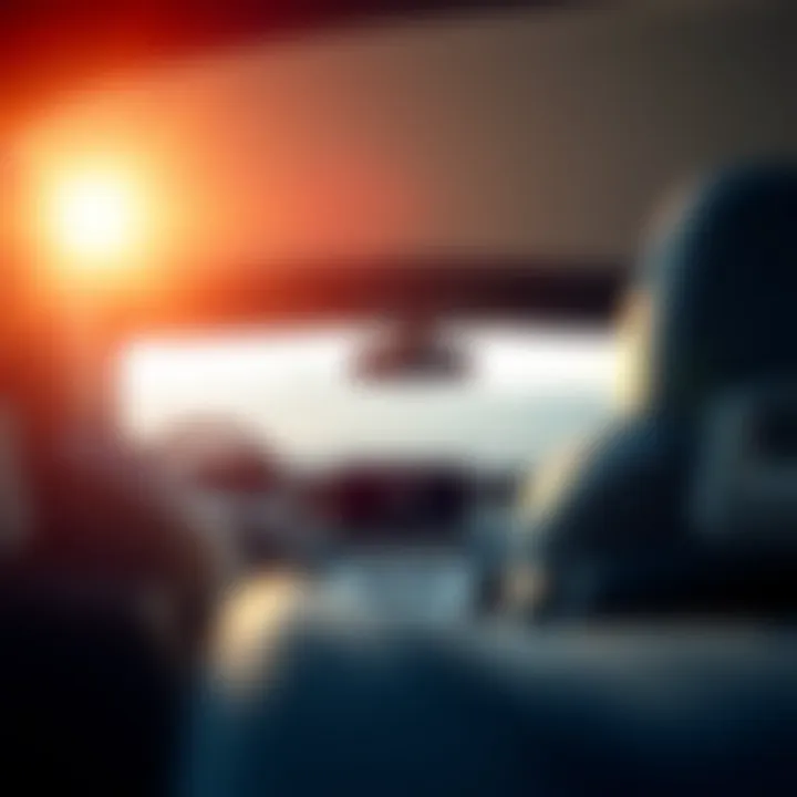 Interior cockpit of the Mercedes SL 450 AMG with advanced tech features