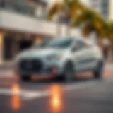 Sleek design of Mitsubishi Mirage hatchback