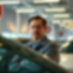 A dealer showcasing a used car in New York