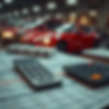 A calculator and financial documents representing budgeting for car purchases