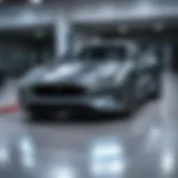 A sleek new car showcasing modern design and technology