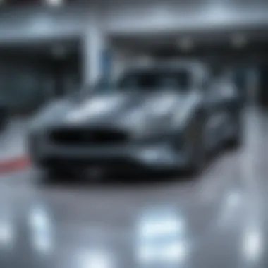 A sleek new car showcasing modern design and technology