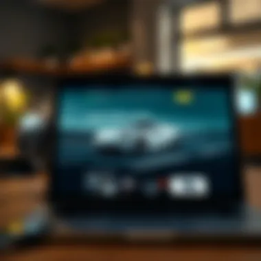 Accessing Online Lending A user-friendly online lending platform on a laptop screen
