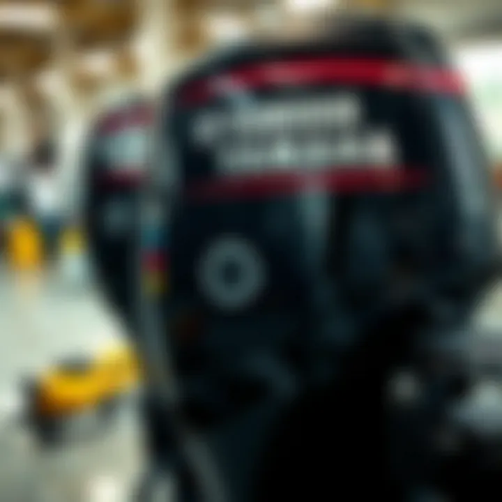 Yamaha outboard engine showing proper maintenance with oil change