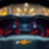 Detailed view of the 2016 Chevy Cruze Limited LT dashboard showcasing warning lights