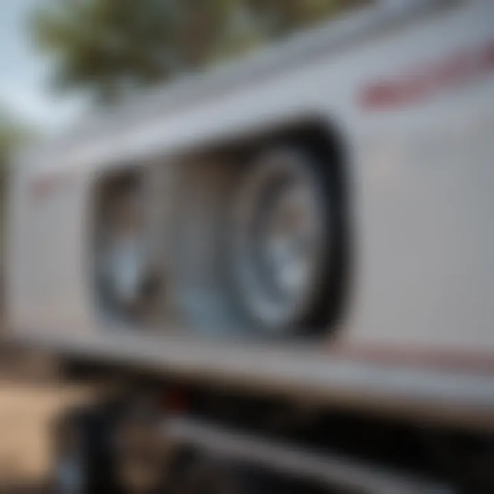 A close-up view of Ridgecrest trailer specifications