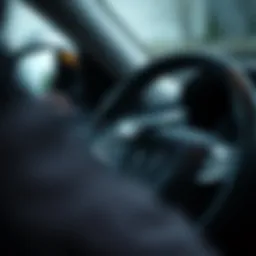 Secure steering wheel lock in use