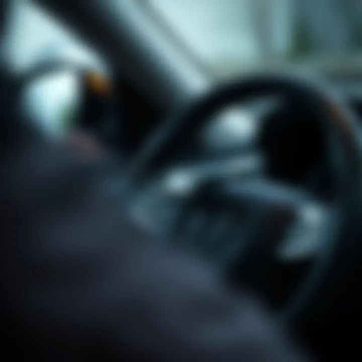 Secure steering wheel lock in use