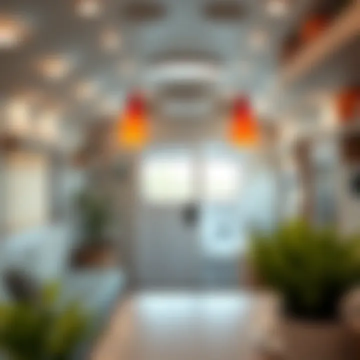 Interior view of a well-maintained used travel trailer