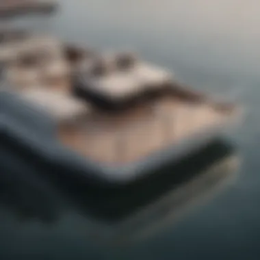 Detailed view of a stylish pontoon top deck showcasing unique design features