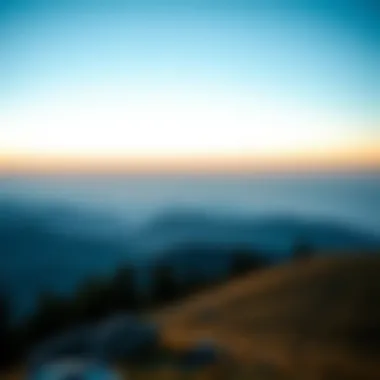 A panoramic view of a mountain landscape