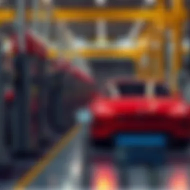 Sustainable Practices in Battery Production for Electric Vehicles Electric car battery production facility