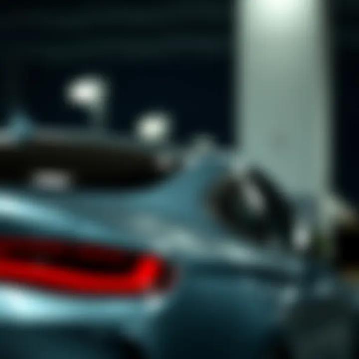 A sleek car with tinted back windows showcasing a stylish appearance.