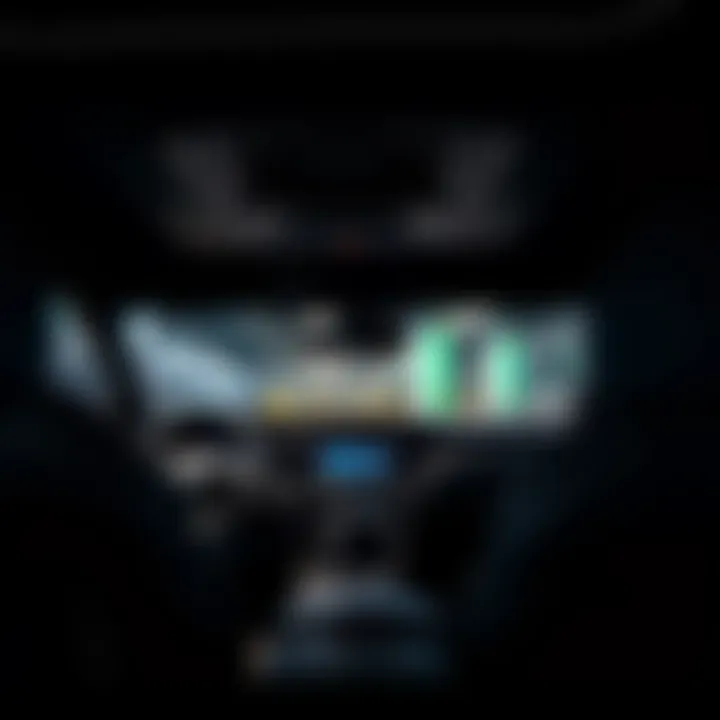 Interior view of the Toyota Focus highlighting technology features