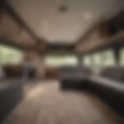 Interior layout of a Transcend camper showcasing spacious living area