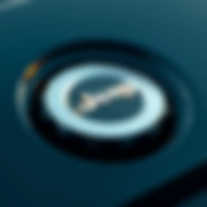 Close-up of the fuel cap on the 2018 Jeep Grand Cherokee Limited