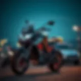Diagram of motorcycle tracking technology
