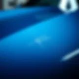 Detailed view of a scratch on a car surface