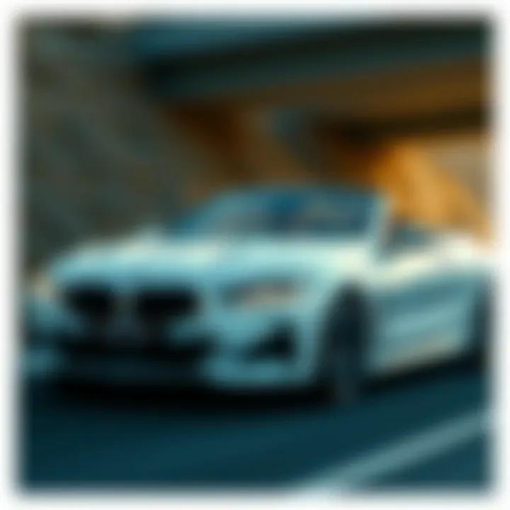 Performance on the Road: BMW 840i Convertible BMW 840i Convertible on the road, highlighting its performance and sleek design