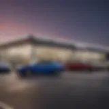 Exterior view of a prominent used car dealership in Hiram, GA