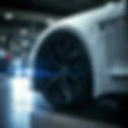 A stunning visualization of customized car rims on a modern vehicle