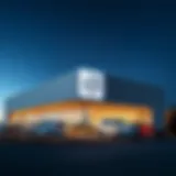 Volvo dealership exterior showcasing a modern design